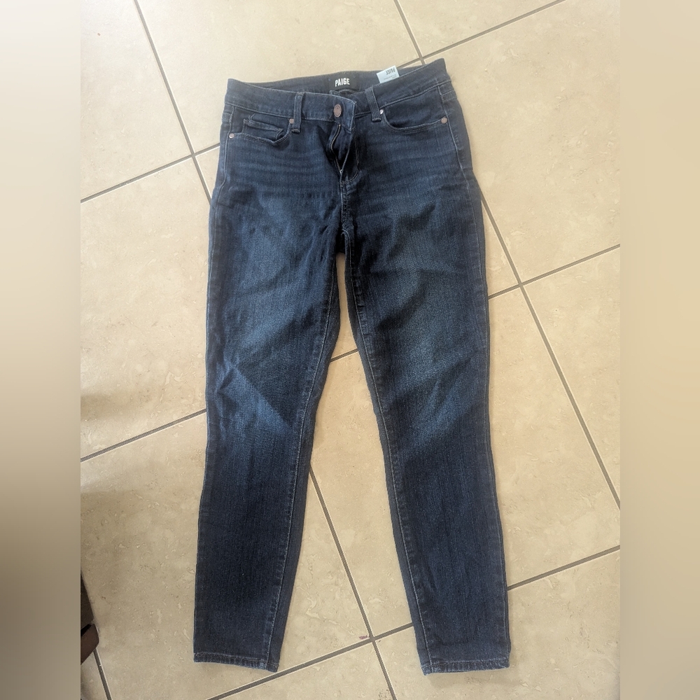 PAIGE Indigo-Black Skinny Jeans